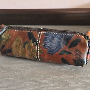 Patricia Nash Floral Leather Cosmetic Clutch